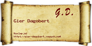 Gier Dagobert névjegykártya